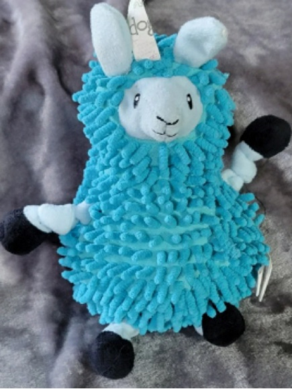Plush Blue Lamb Small Pet Toy with Squeaker - Soft Textured Playmate